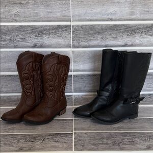 Bundle Girls Boots Cat & Jack (Brown) Juicy Couture (Black)